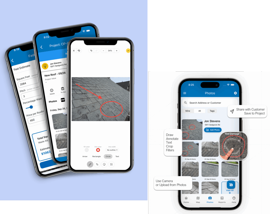 Photo annotation and management on phones